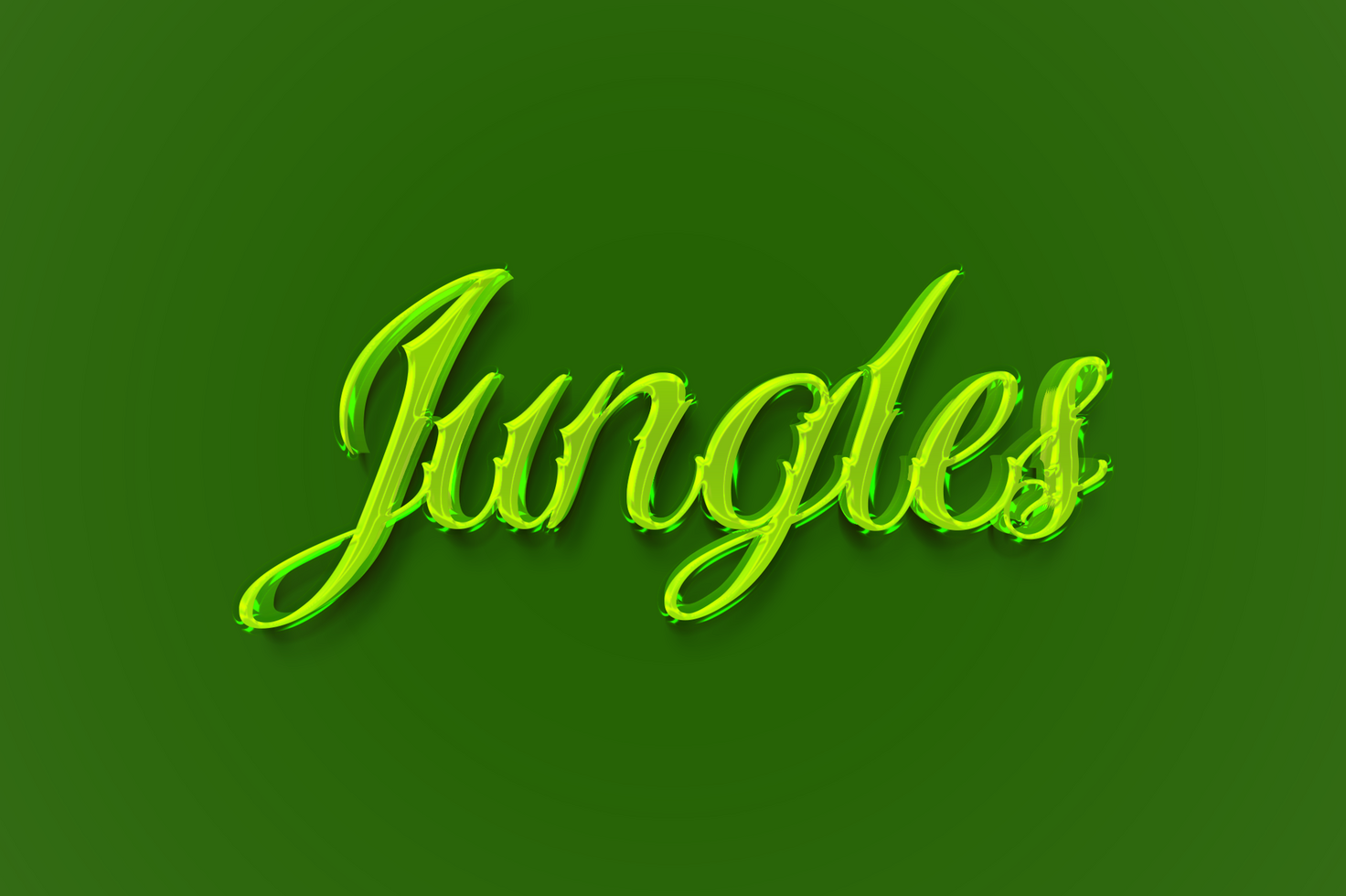 Jungles 3d text effect style psd