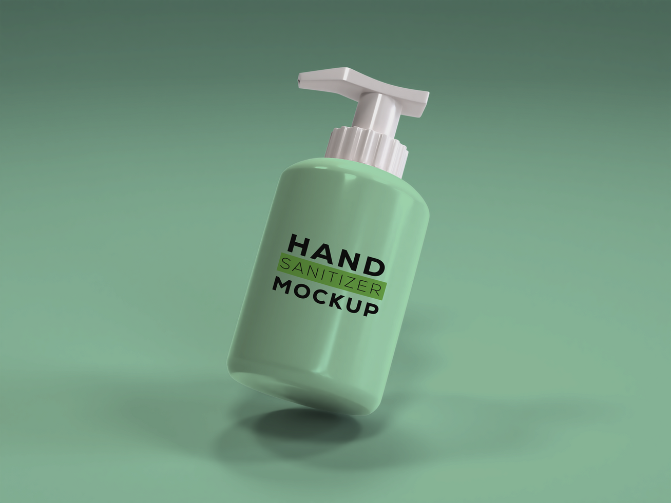 Isolated Right View Hand Sanitizer Bottle Mockup psd