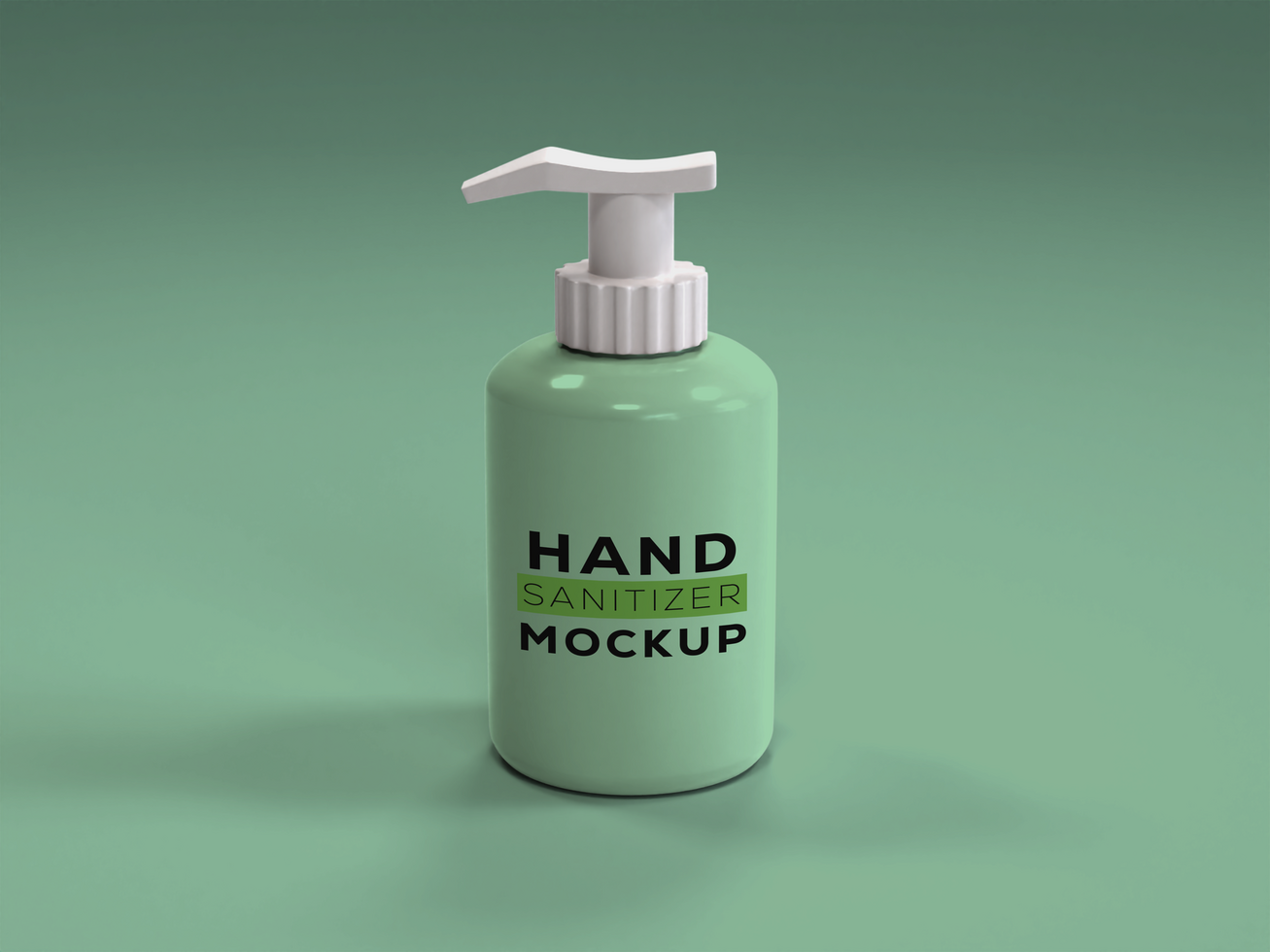 Front View Hand Sanitizer Bottle Mockup psd