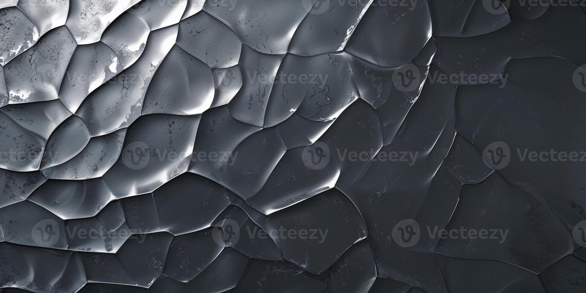 Polished surface and light reflections on abstract gray metal background texture for design and decoration photo
