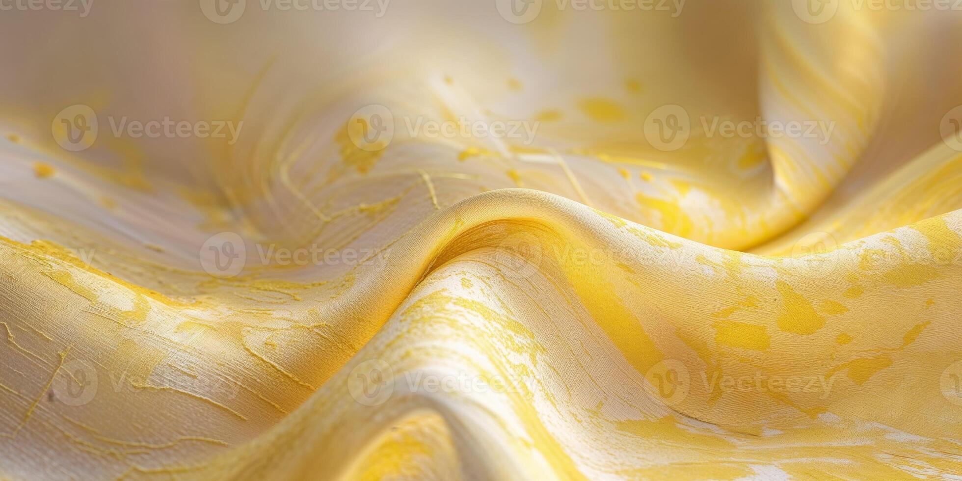Golden Yellow Abstract Texture Impressionist Soft Light Canvas Background. photo