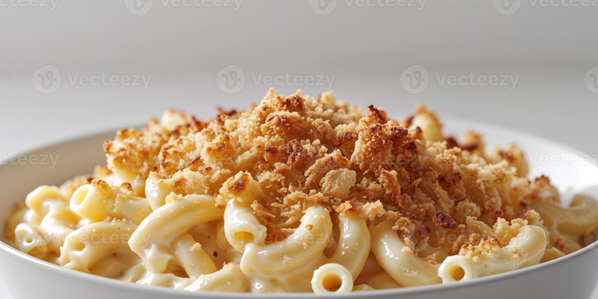 Creamy Mac and Cheese with Crispy Breadcrumb Topping. photo