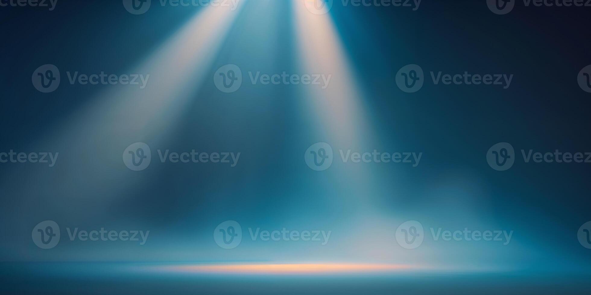 Moody Deep Blue Studio Backdrop with Light Beams Ideal for Product Displays and Graphic Design Projects. photo