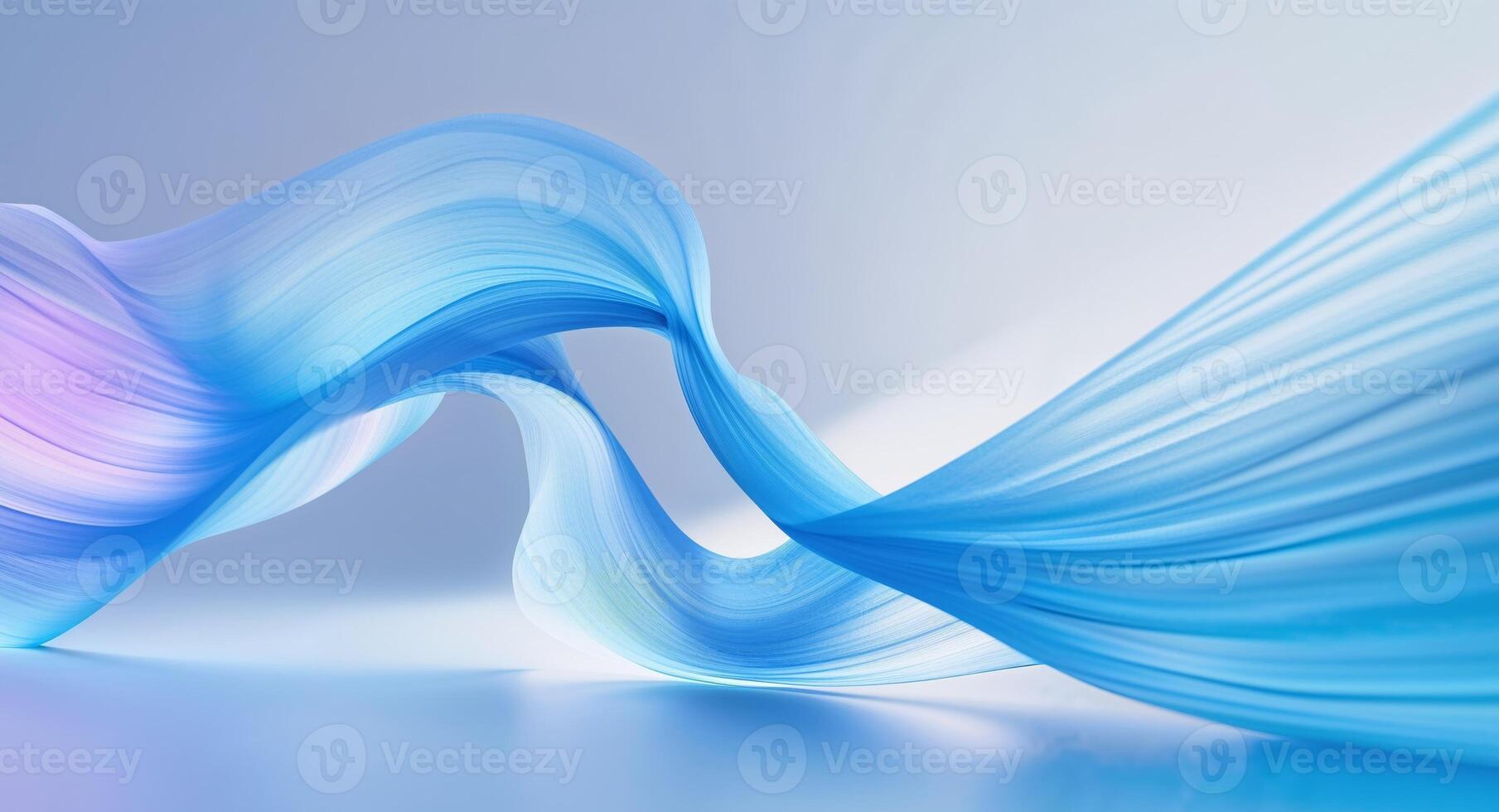 Glowing Blue Abstract Design With Flowing Stripes and Luminous Effects photo
