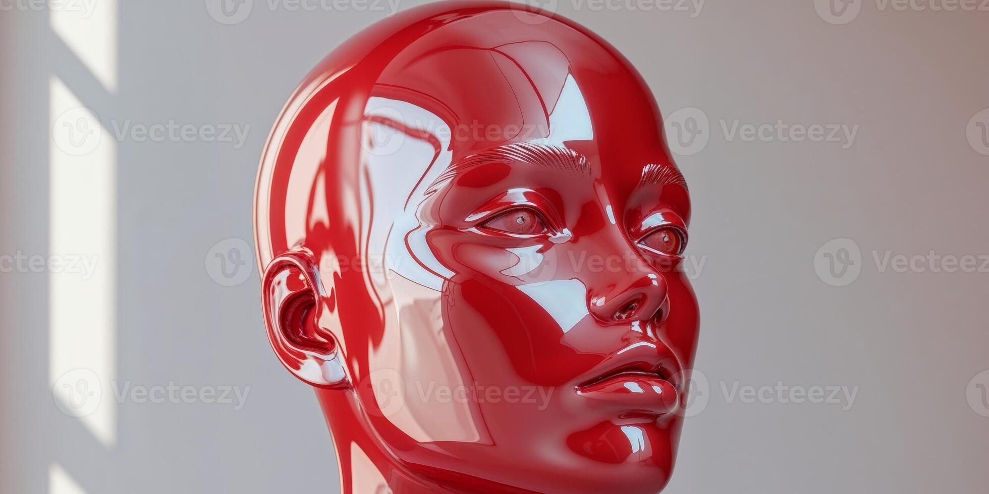 A red head with a shiny face photo