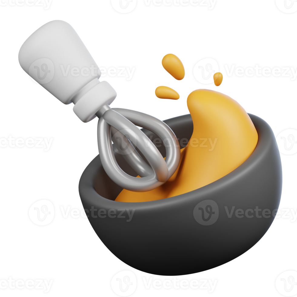 Egg Beater Kitchenware and Cooking icon on transparent background 3d Render png