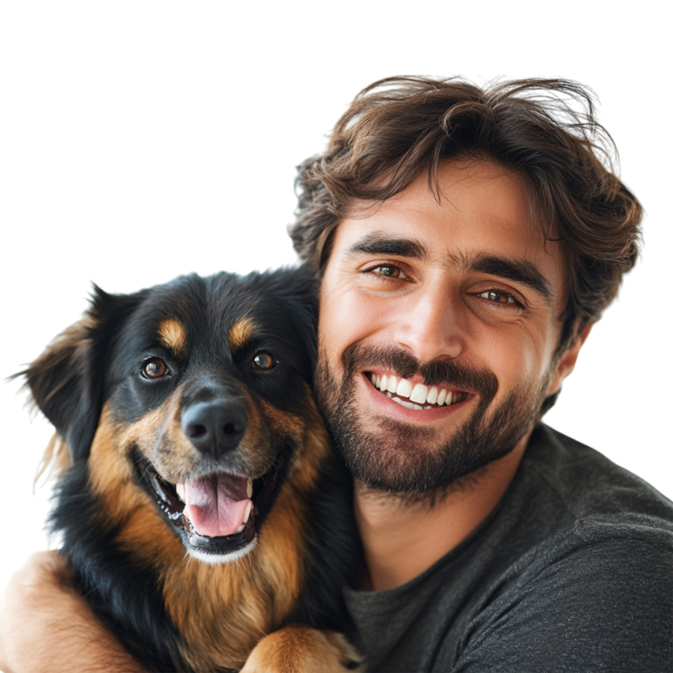 man with dog image png