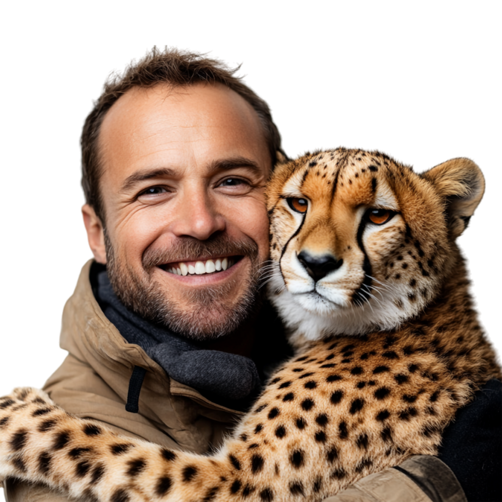 cheetah with man image png