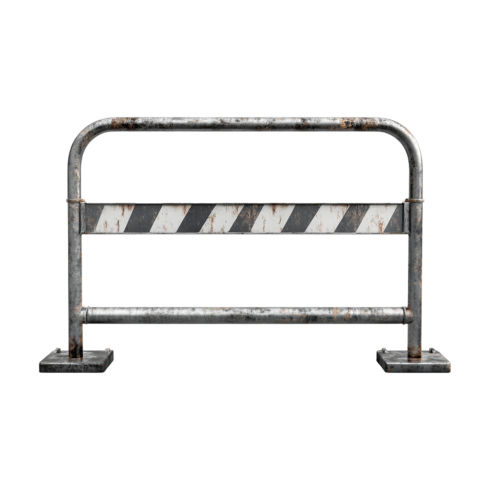 a metal barricade on a transparent background png