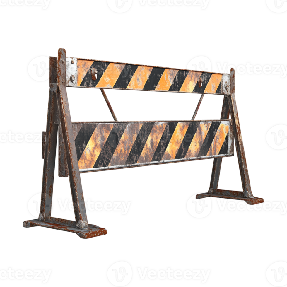 a construction barrier on a transparent background png