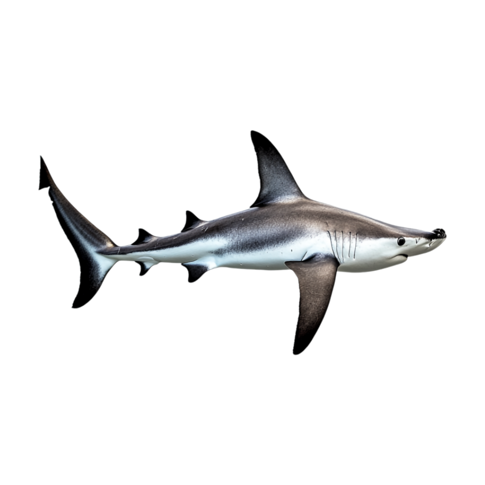 beautiful shark swimming on a transparent background png