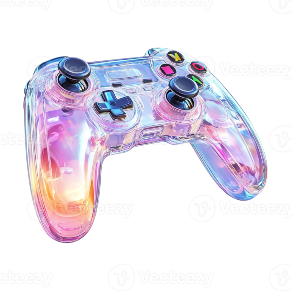 A game controller with glowing lights png