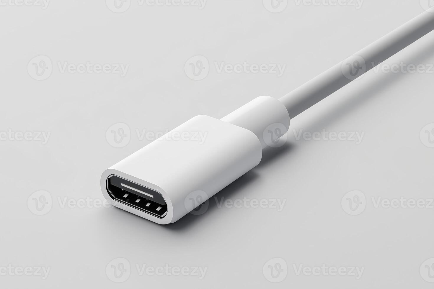 Close-up of a usb-c cable connector showcasing modern technology and connectivity photo