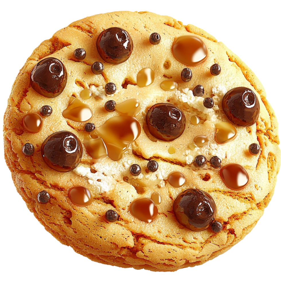 ly baked chocolate chip cookie with a chewy center and melted chocolate png