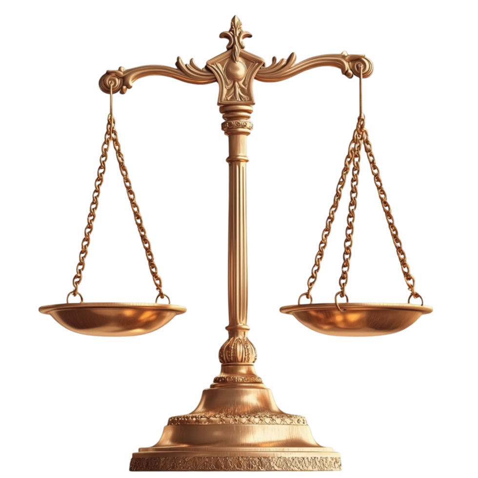 golden balance scale symbolizing justice and fairness png