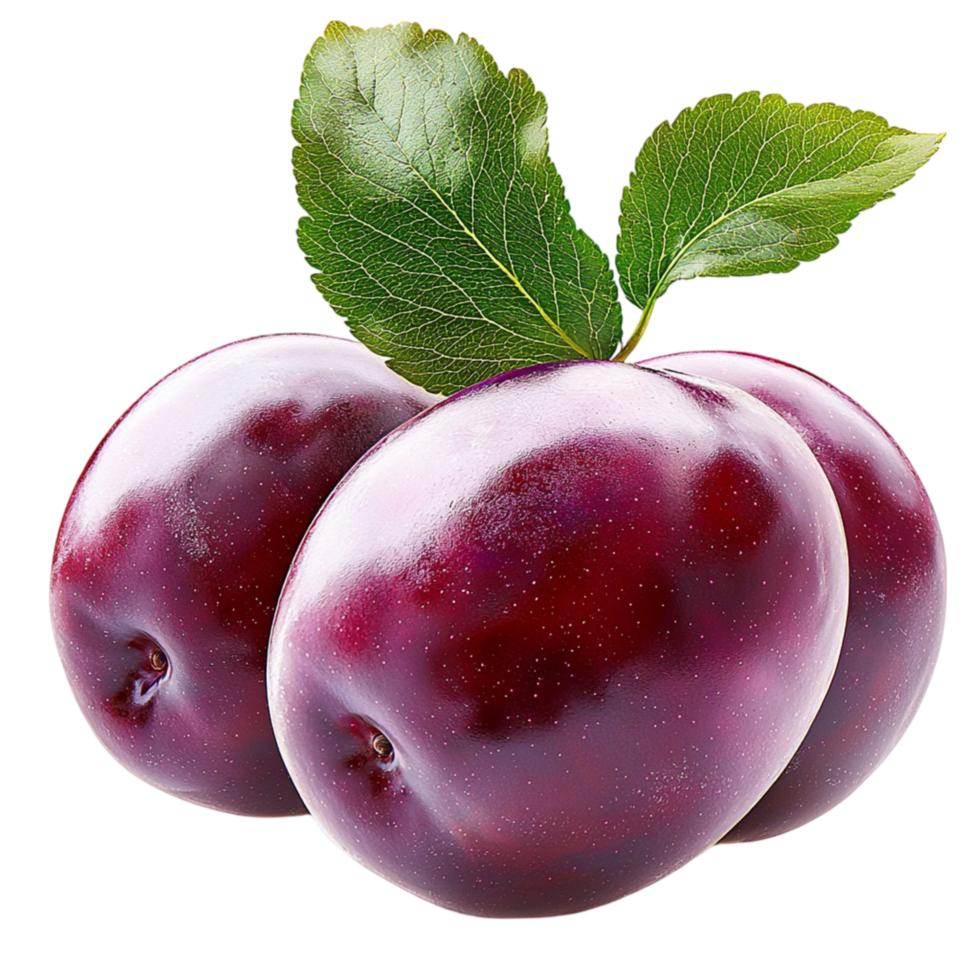 Ripe purple plums with a and juicy texture png
