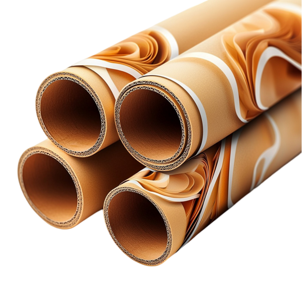 Rolls of wrapping paper with designs png