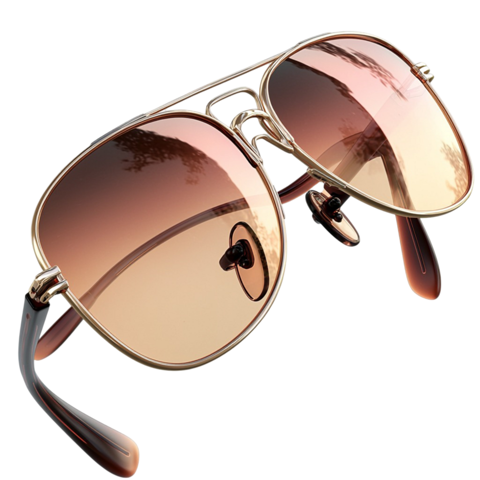 aviator sunglasses with tinted gradient lenses png