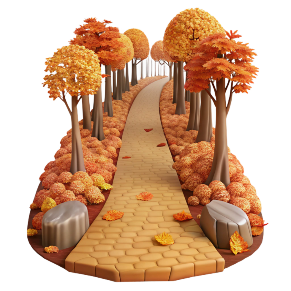 wonderful minimalist Autumn Forest Path Transparent Cutout exclusive png