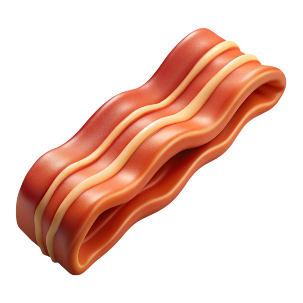 extraordinary minimalist Bacon Strip Cutout with Crispy Texture original png