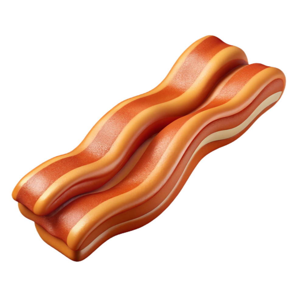 vibrant creative Bacon Strip Cutout with Crispy Texture authentic png