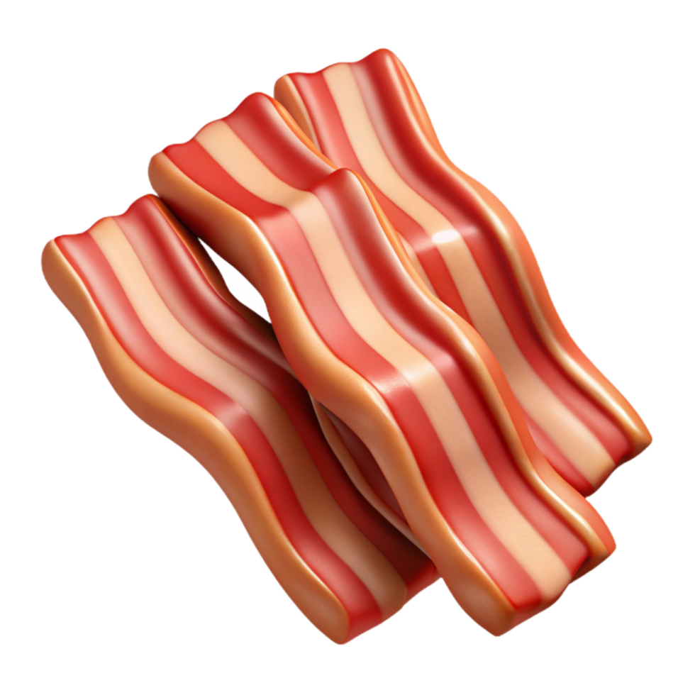 elegant rustic Bacon Strips Cutout Transparent Background premium png