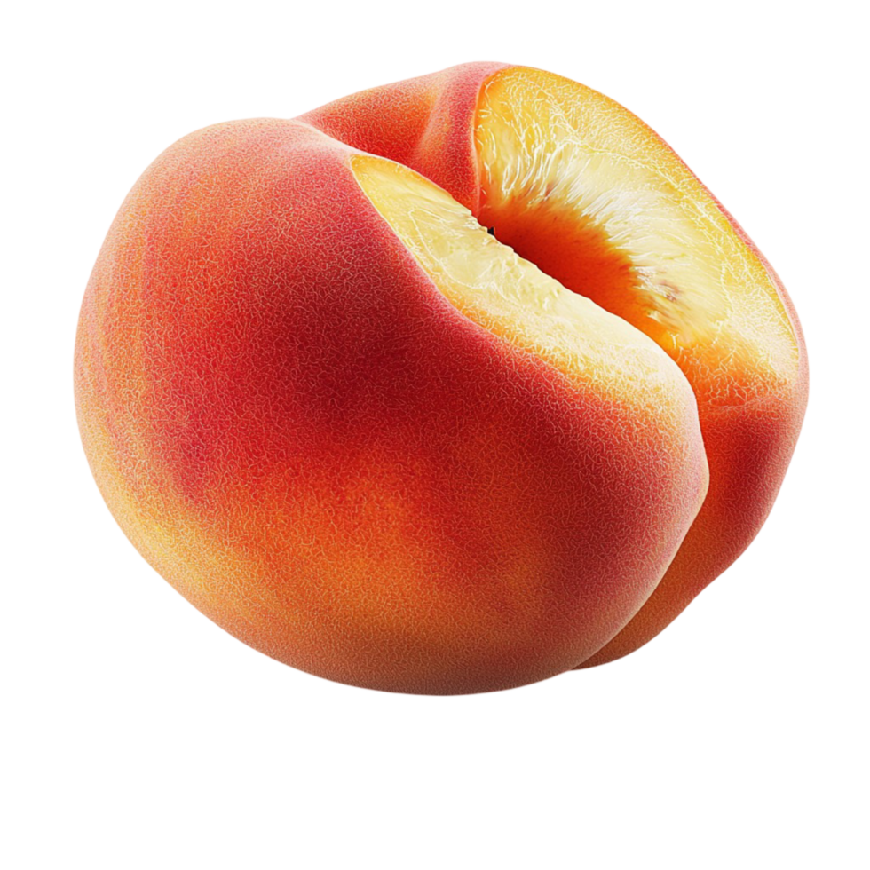 ripe peach with a fuzzy texture png