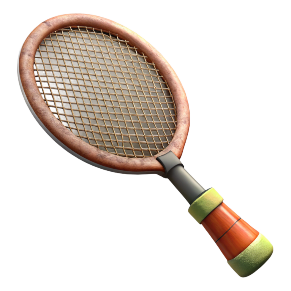 elegant modern Badminton Racket Close Up Cutout authentic png