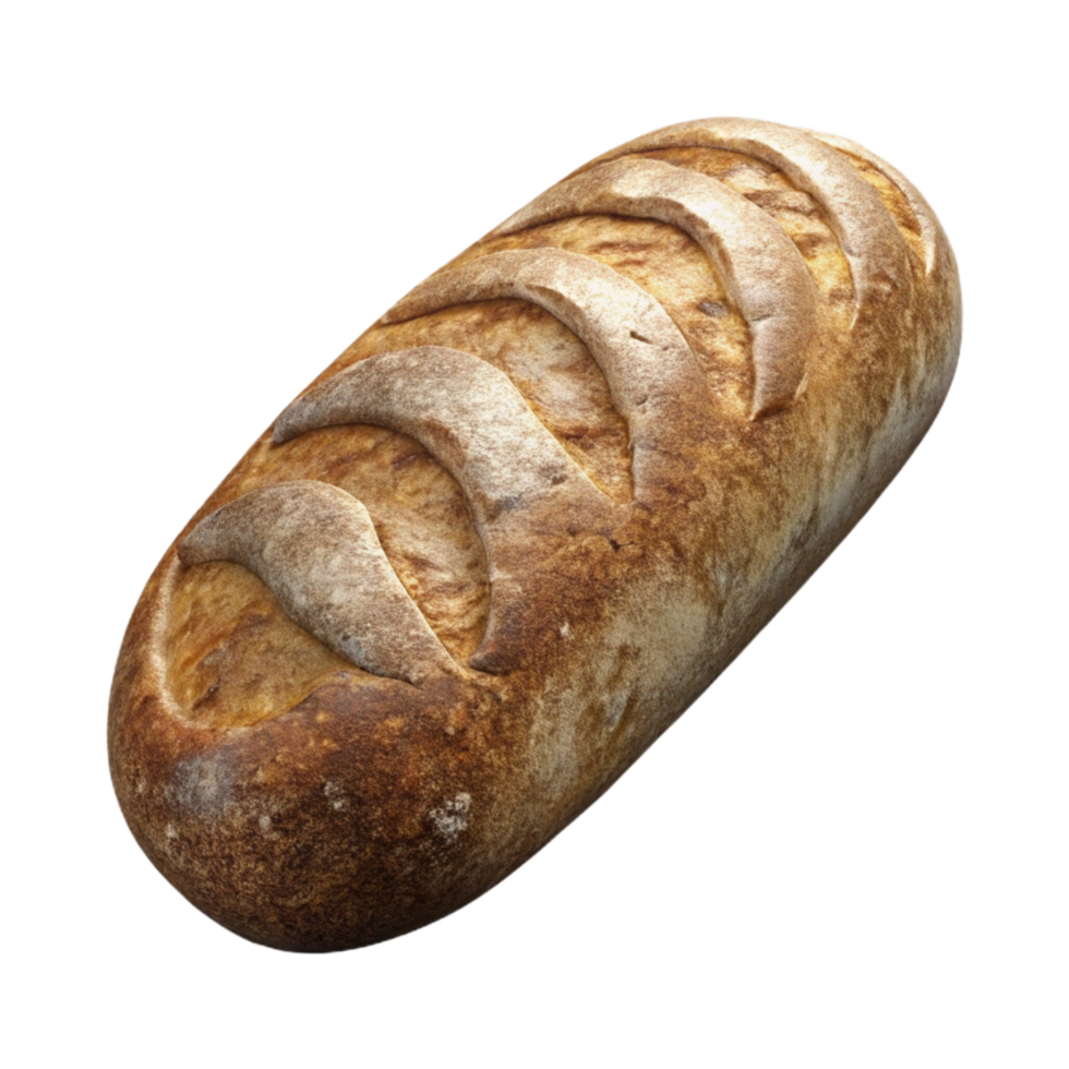elegant rustic Baguette Bread Loaf Isolated genuine png