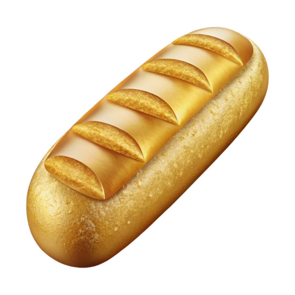 impressive modern Baguette Cutout with Golden Crust professional png