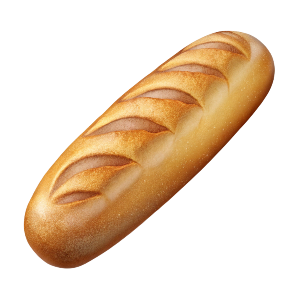 dramatic artistic Baguette Freshly Baked Transparent Background high quality png