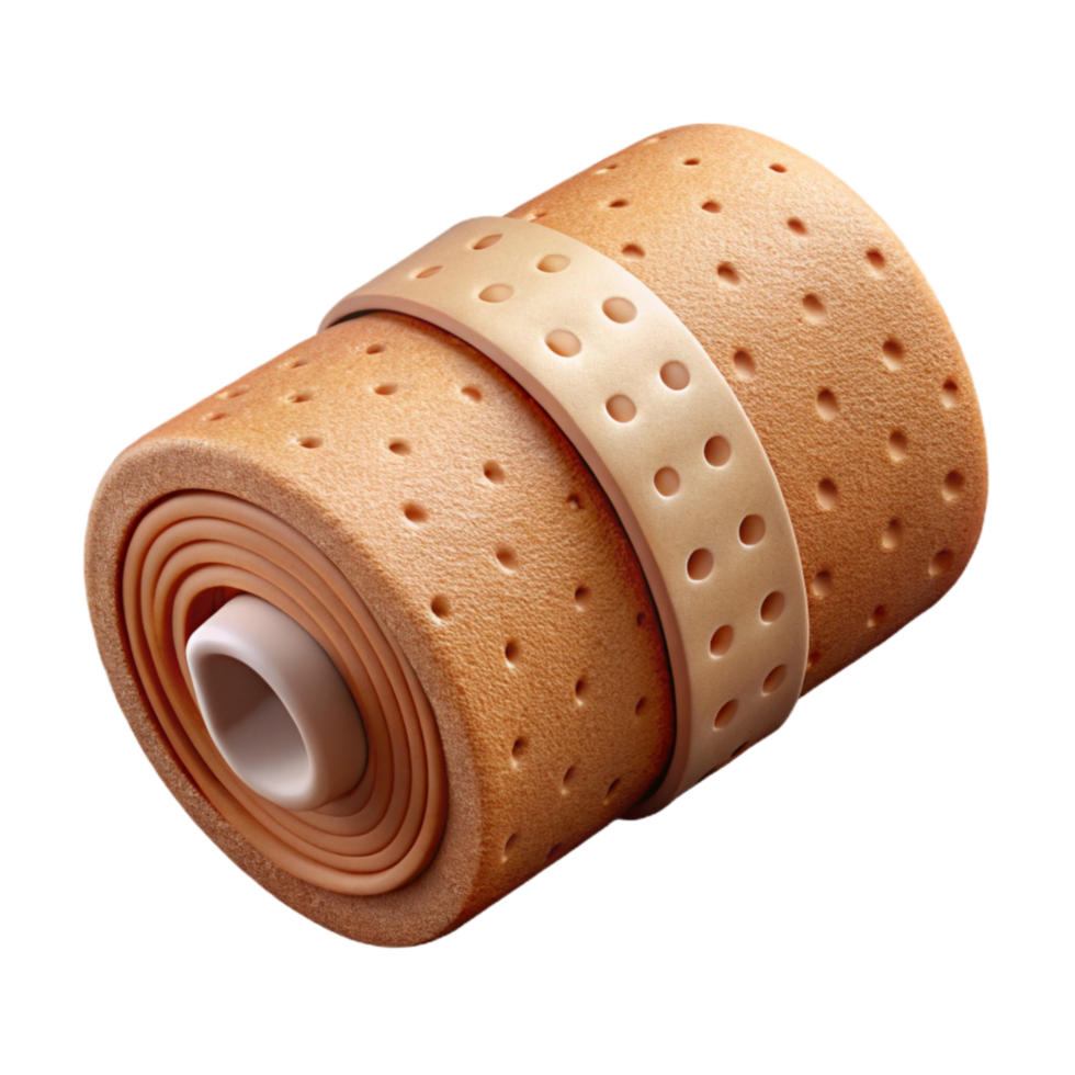 impressive traditional Bandage Roll Isolated on Transparent Background detailed png