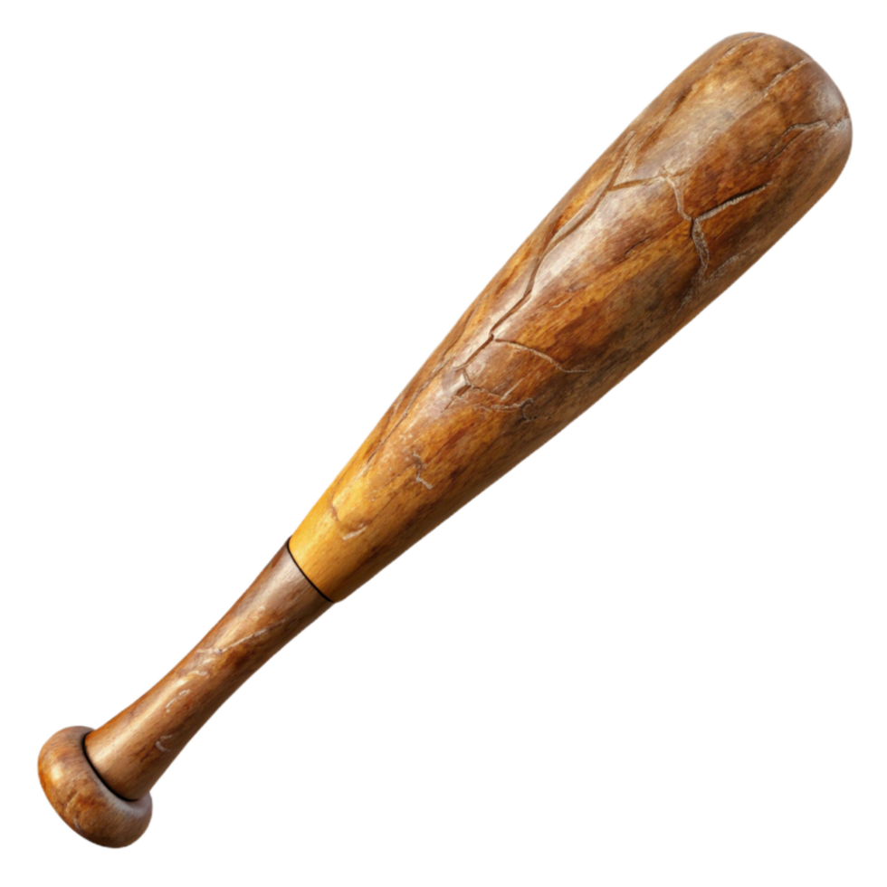 stunning artistic Baseball Bat Wooden Texture Cutout exclusive png