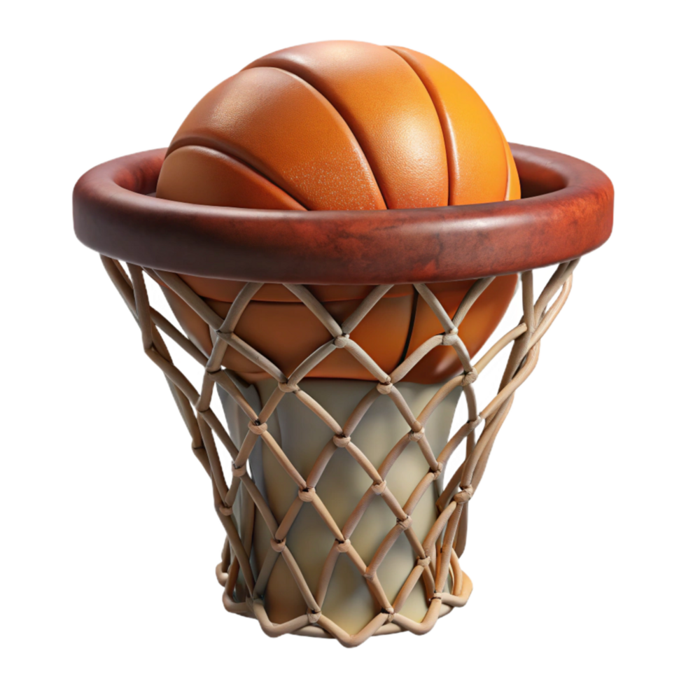 vibrant minimalist Basketball Hoop Net Close Up Cutout Element authentic png