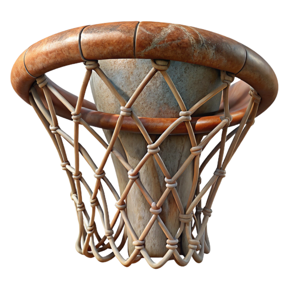 beautiful classic Basketball Hoop Net Detail Close Up Cutout Isolated genuine png