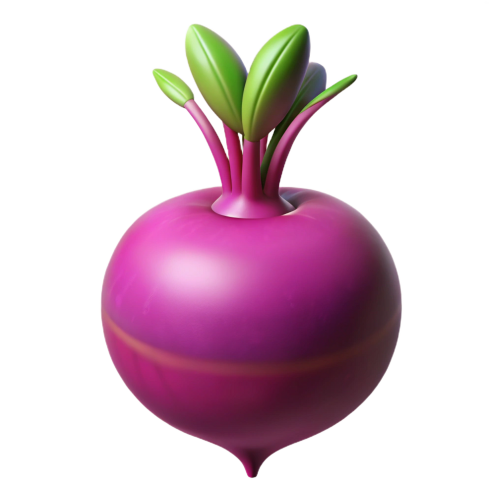 elegant abstract Beet Isolated with Purple Root high quality png