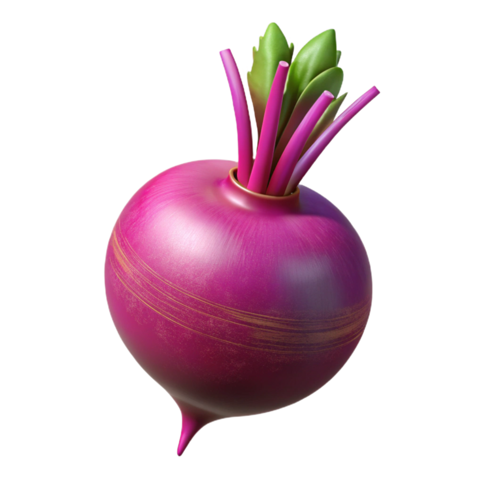 dramatic modern Beet Isolated with Purple Root premium png