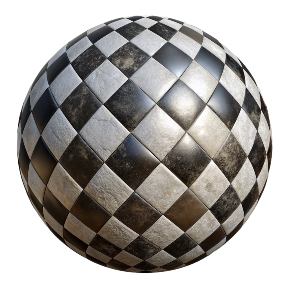 magnificent abstract Black and White Checkered Pattern Isolated authentic png