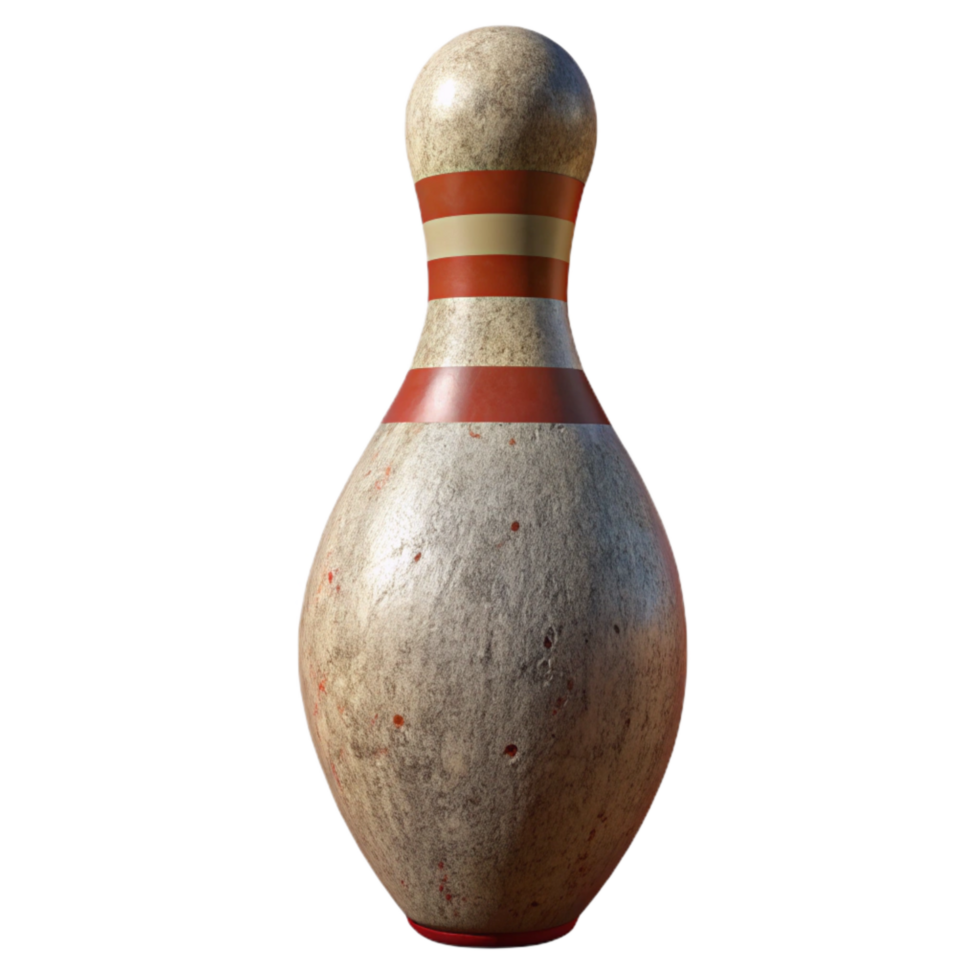vibrant rustic Bowling Pin Single Pin Upright Cutout original png