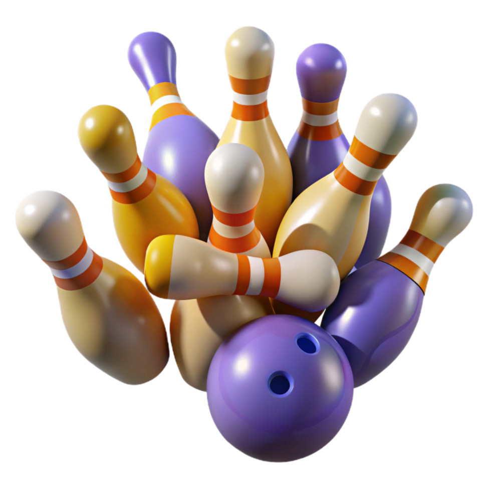 magnificent creative Bowling Pins Scattered Arrangement Isolated high resolution png