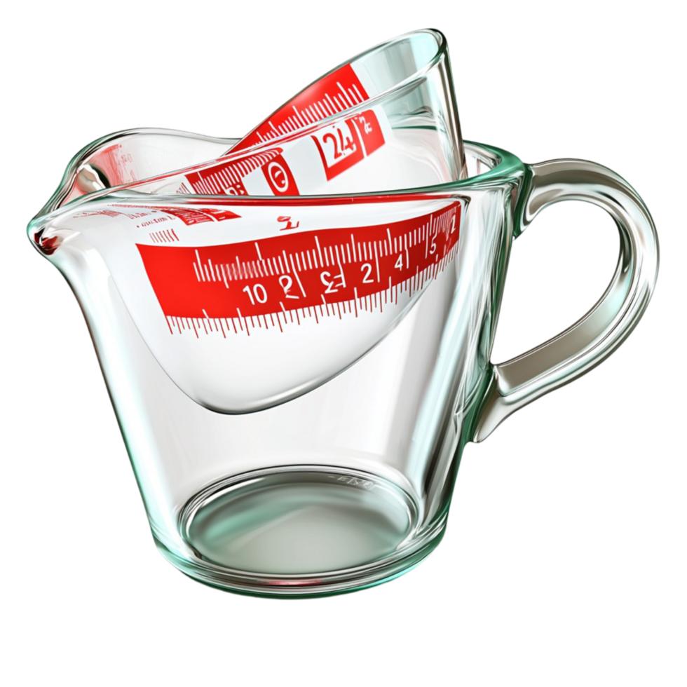 measuring cup is filled with red png
