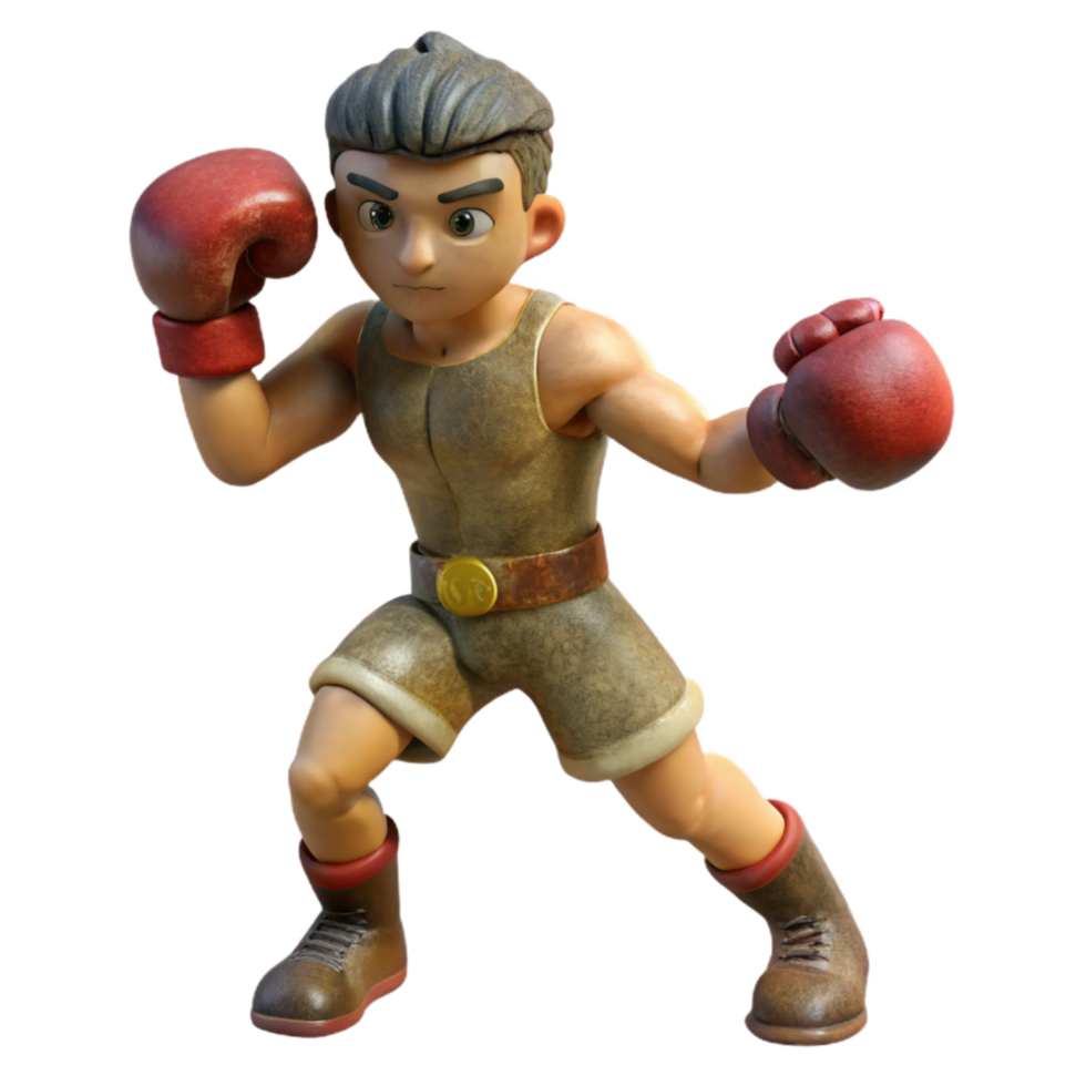 extraordinary minimalist Boxer Punching Action Shot Isolated exclusive png