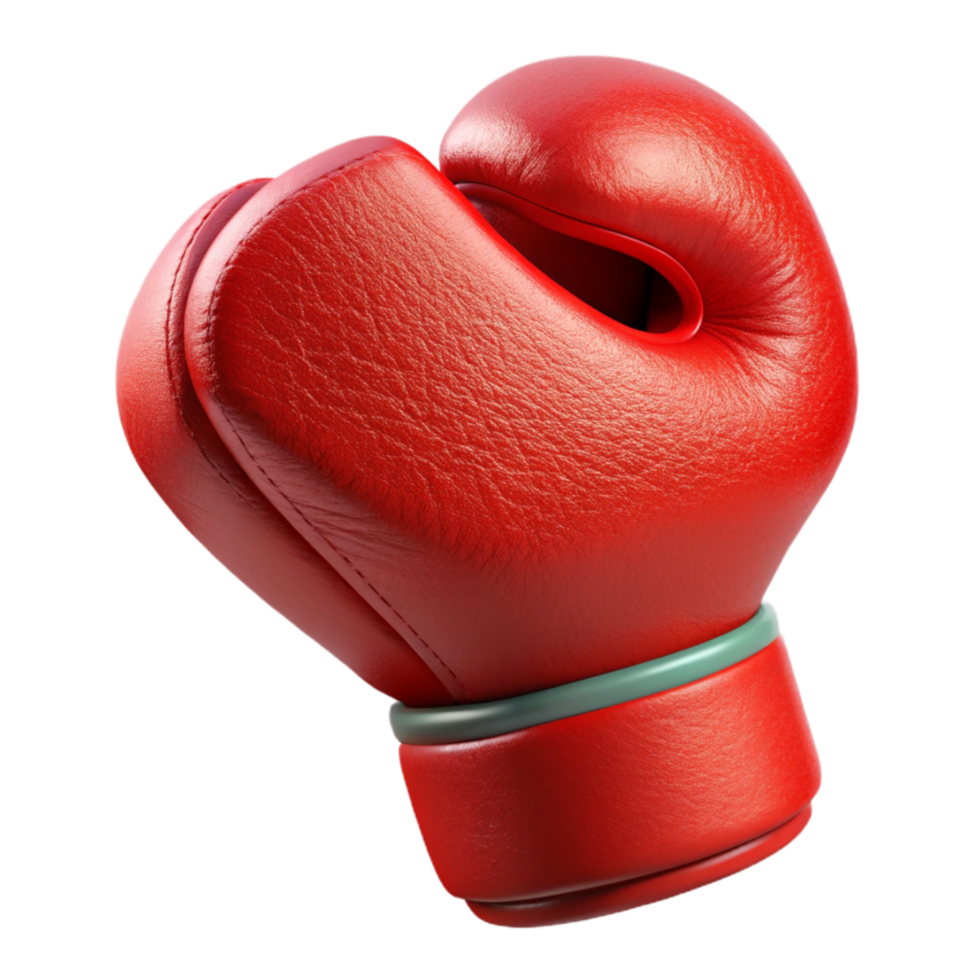 vibrant modern Boxing Gloves Red Leather Cutout Element high resolution png