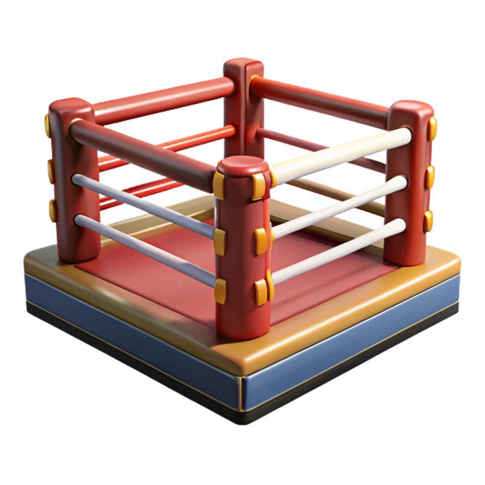 vibrant modern Boxing Ring Corner View Cutout high resolution png