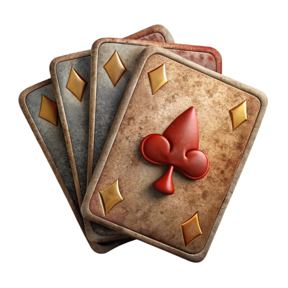 dramatic creative Card Game Hand of Cards Cutout Element original png