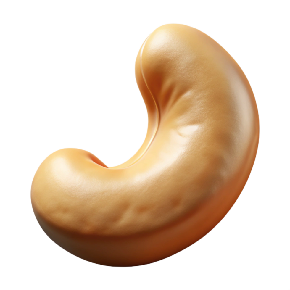 dramatic creative Cashew Nut Curved Shape Transparent Background high resolution png