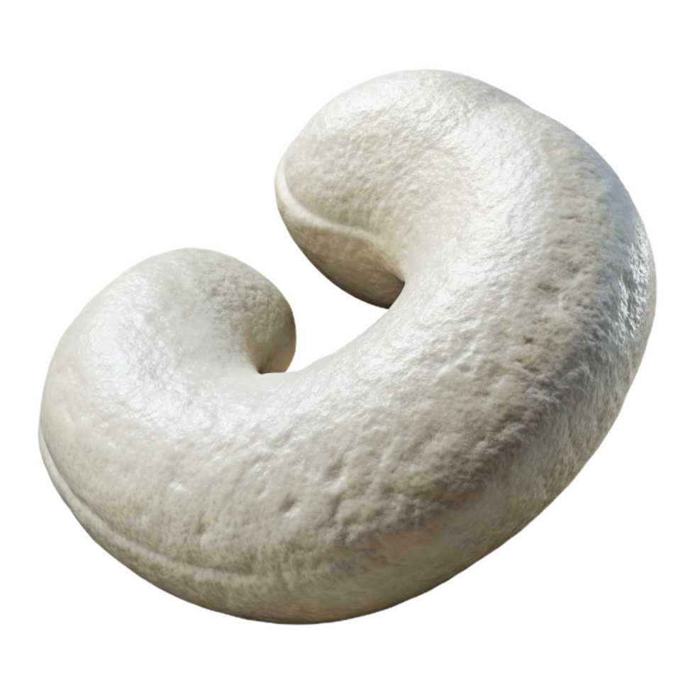 stunning contemporary Cashew Nut White Isolated Element with Curved Shape exclusive png