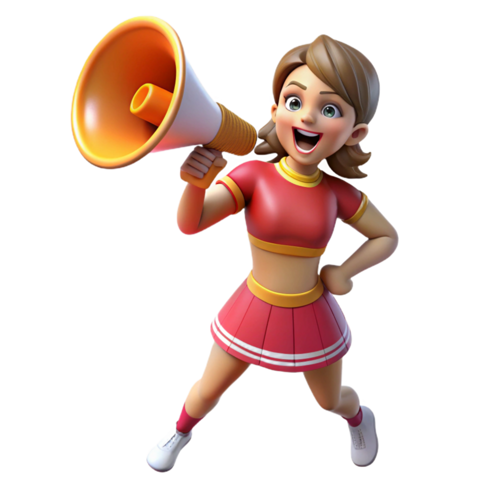 dramatic modern Cheerleader Megaphone Loudspeaker Transparent Background high resolution png