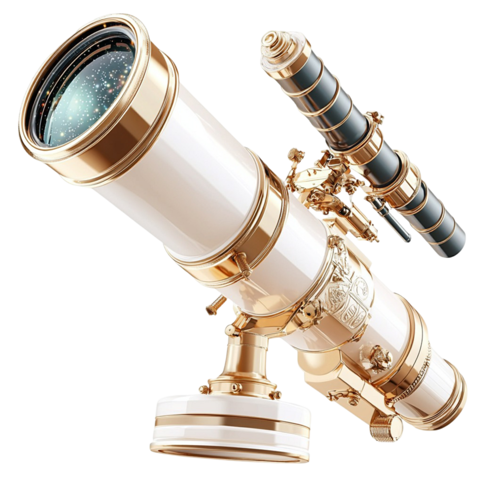 antique telescope with brass details captures the wonder of the stars png