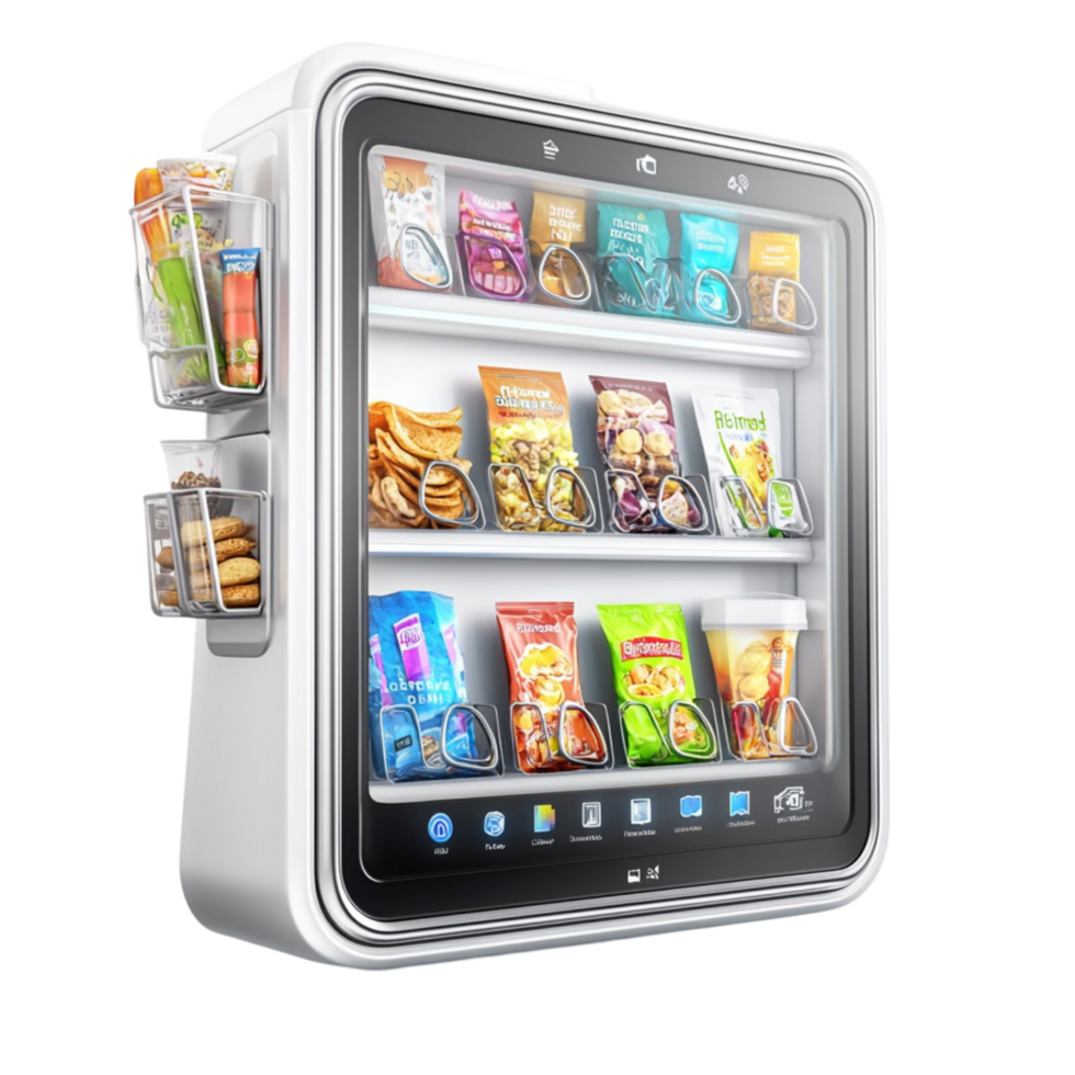 vending machine with a digital interface revolutionizes snack selection png
